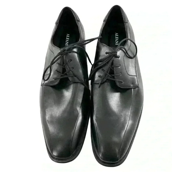 New Alfani mens Oxford size 13 black faux leather vegan main image 9